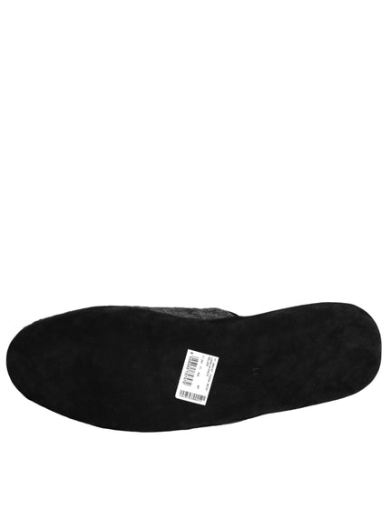 Dolce & Gabbana Black Faux Fur Slides Slippers Slip On Shoes