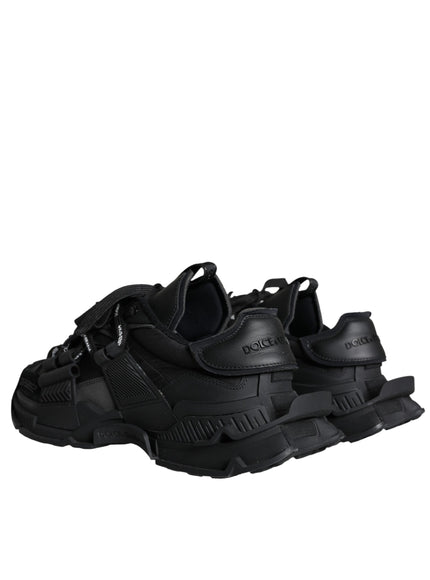 Dolce & Gabbana Black Low Top Space Lace Up Sneakers Shoes