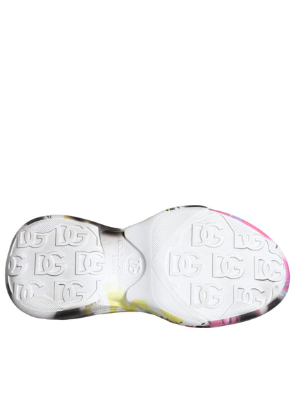 Dolce & Gabbana Multicolor Graffiti Rubber Low Top Sneakers Shoes