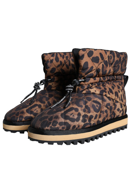 Angled view of Dolce & Gabbana men's leopard boots