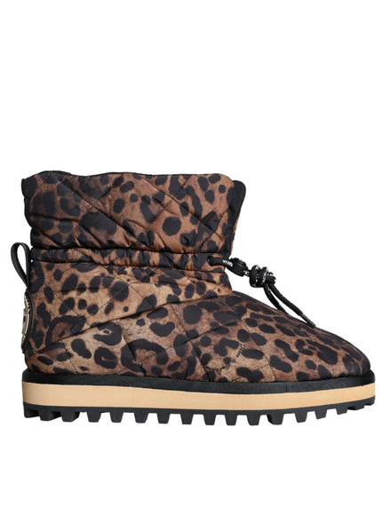 Dolce & Gabbana men's leopard ankle boots side view