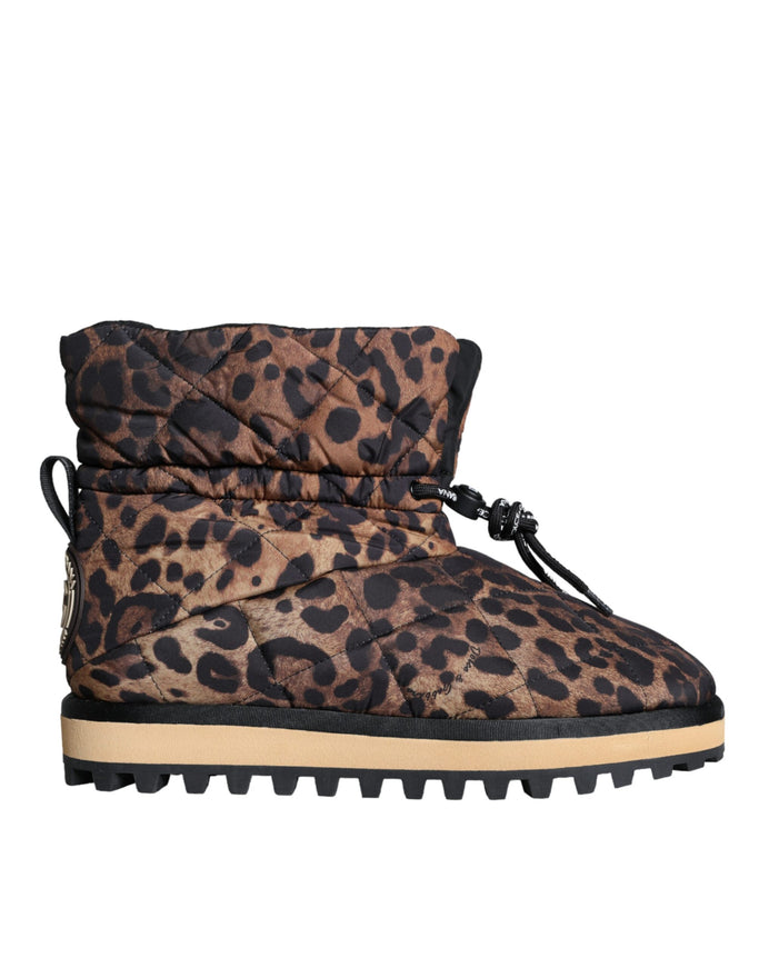 Dolce & Gabbana men's leopard ankle boots side view