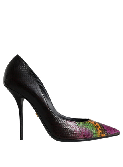 Dolce & Gabbana Multicolor Exotic Leather Heels Pumps Shoes