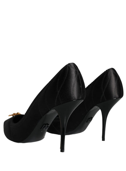 Dolce & Gabbana Black Heart DEVOTION Heels Pumps Shoes