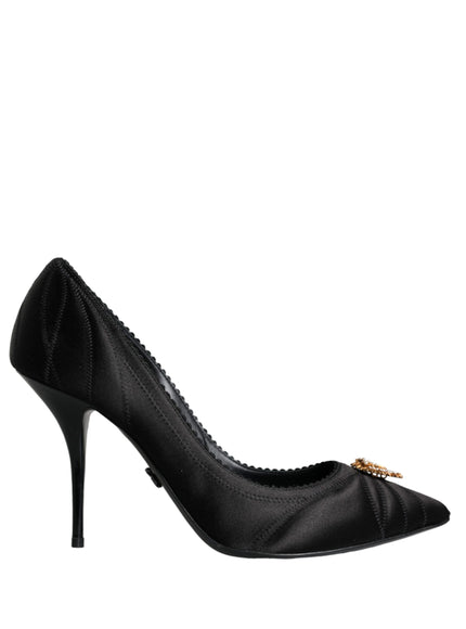 Dolce & Gabbana Black Heart DEVOTION Heels Pumps Shoes