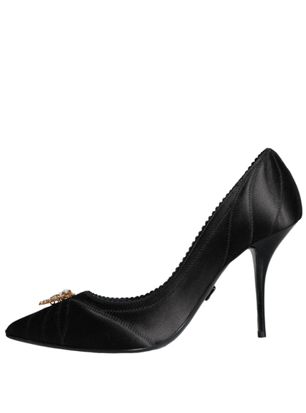 Dolce & Gabbana Black Heart DEVOTION Heels Pumps Shoes