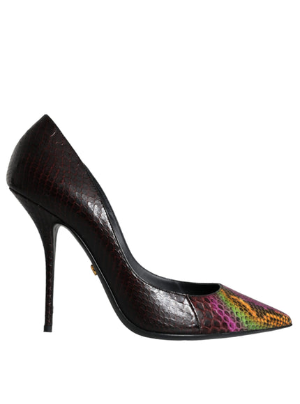 Dolce & Gabbana Multicolor Exotic Leather Heels Pumps Shoes