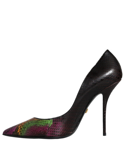 Dolce & Gabbana Multicolor Exotic Leather Heels Pumps Shoes