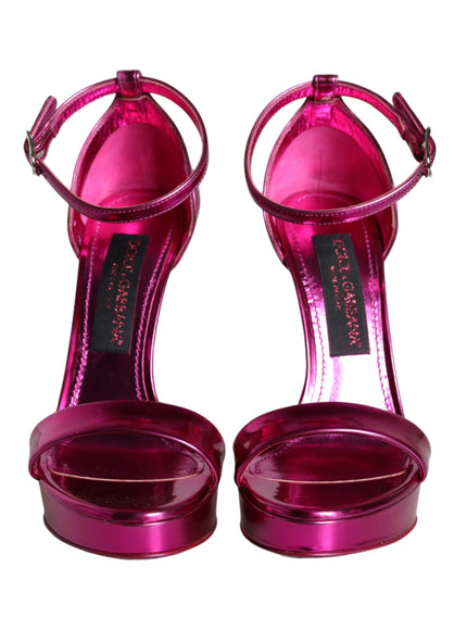 Dolce & Gabbana Fuchsia KEIRA Heels Ankle Strap Sandals Shoes