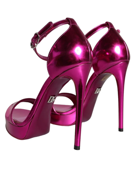 Dolce & Gabbana Fuchsia KEIRA Heels Ankle Strap Sandals Shoes