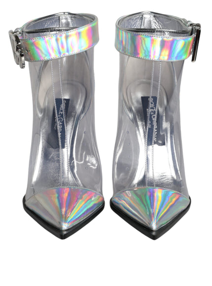 Dolce & Gabbana 105mm Silver Iridescent Cardinale Boots