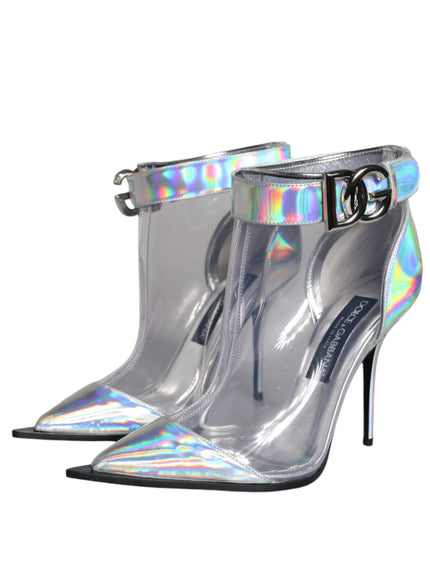 Dolce & Gabbana 105mm Silver Iridescent Cardinale Boots