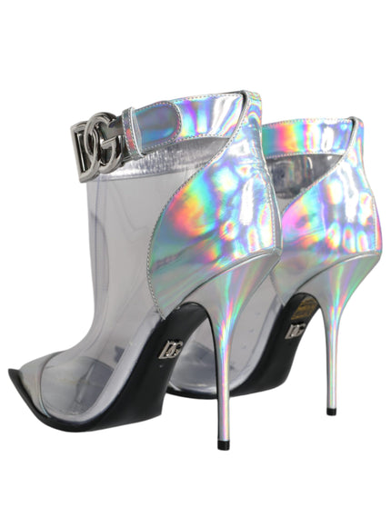 Dolce & Gabbana 105mm Silver Iridescent Cardinale Boots