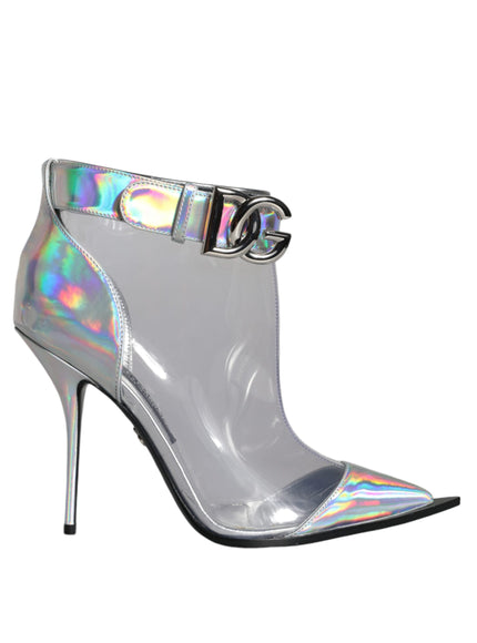 Dolce & Gabbana 105mm Silver Iridescent Cardinale Boots