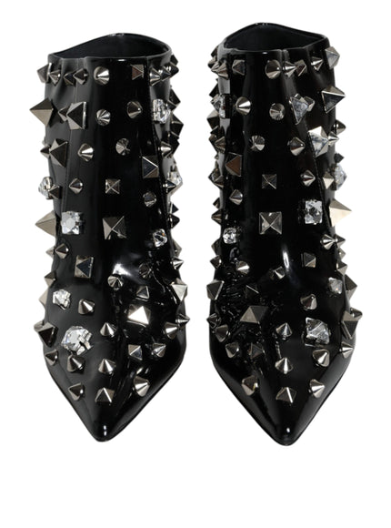 Dolce & Gabbana Crystal Studded Ankle Boots