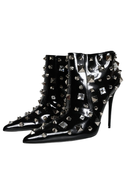 Dolce & Gabbana Crystal Studded Ankle Boots