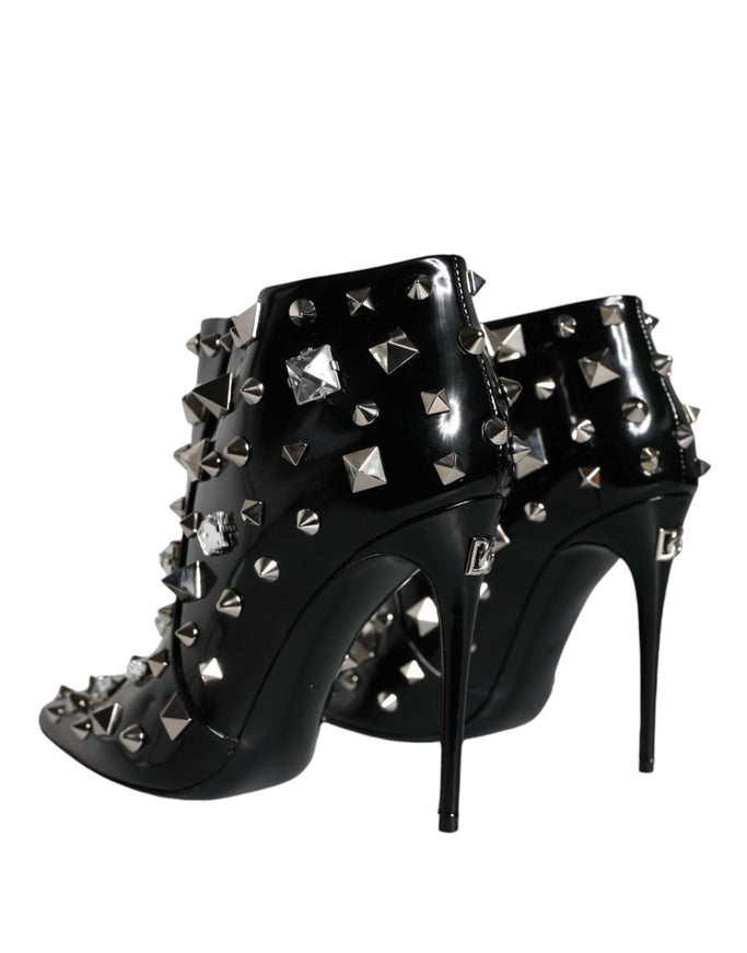 Dolce & Gabbana Crystal Studded Ankle Boots