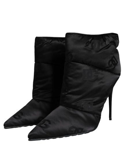 Dolce & Gabbana DG Logo Padded Ankle Boots in Black