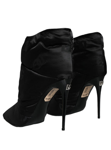 Dolce & Gabbana DG Logo Padded Ankle Boots in Black