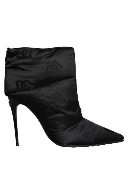 Dolce & Gabbana DG Logo Padded Ankle Boots in Black