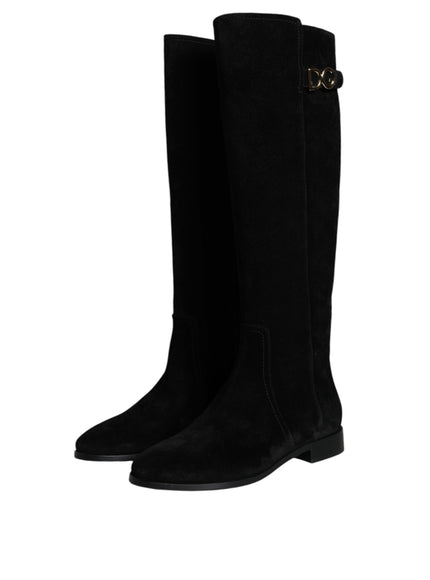 Dolce & Gabbana DG Logo Knee High Boots