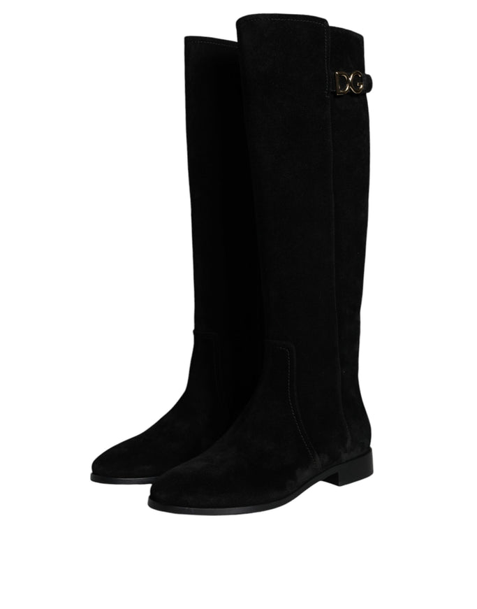 Dolce & Gabbana DG Logo Knee High Boots