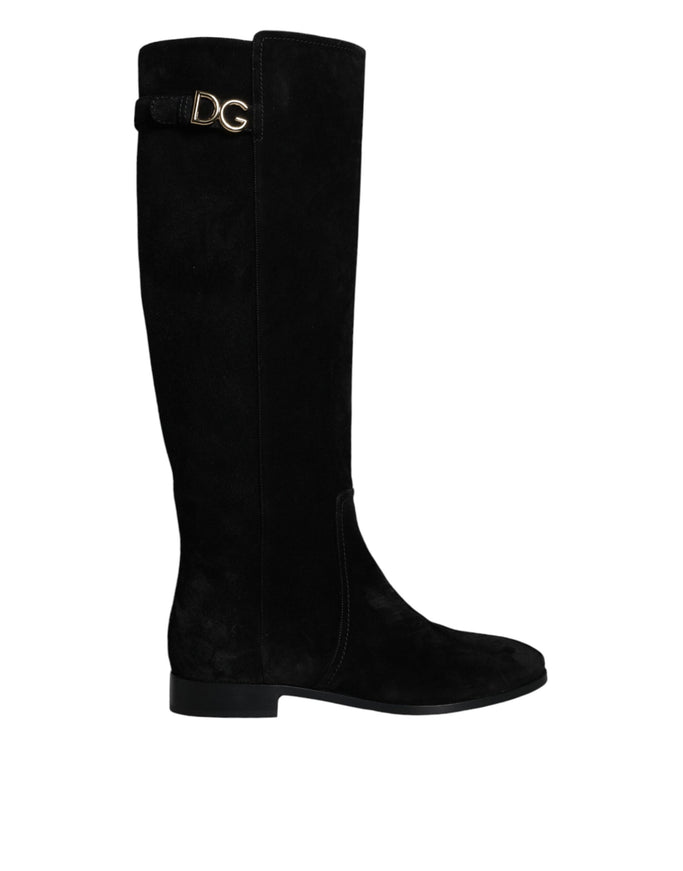 Dolce & Gabbana DG Logo Knee High Boots