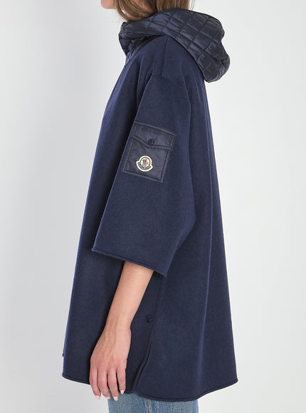 Moncler Hooded Wool Cape