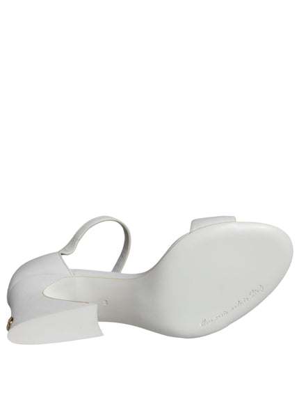 Dolce & Gabbana Keira Sandals In White Leather