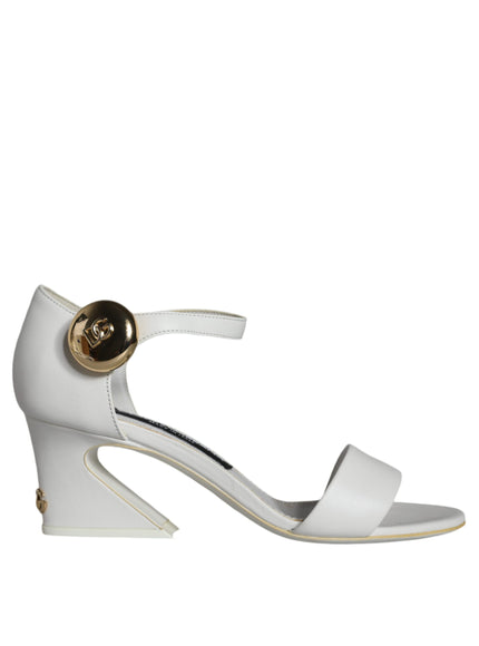 Dolce & Gabbana Keira Sandals In White Leather