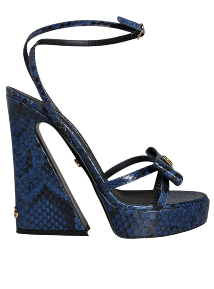 Dolce & Gabbana Ankle Strap Sandals In Python Leather