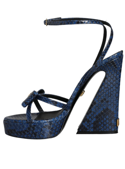 Dolce & Gabbana Ankle Strap Sandals In Python Leather