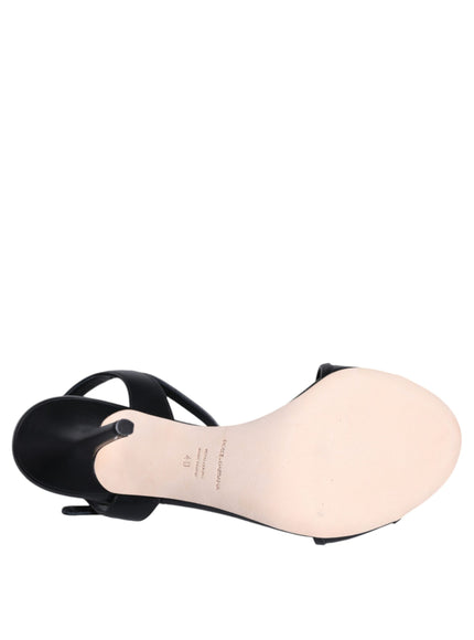 Dolce & Gabbana DG Amore Leather Sandals In Black