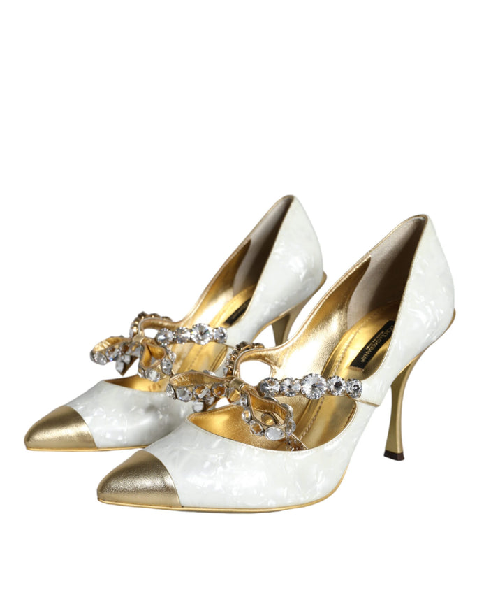 Dolce & Gabbana Embellished Patent Leather Pumps