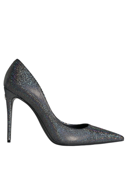 Dolce & Gabbana Strass Leather Pumps in Metallic