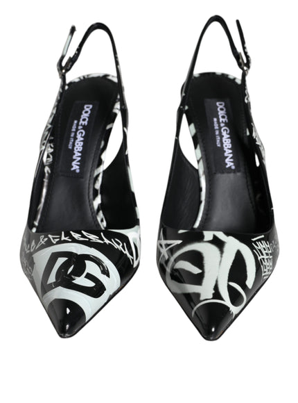 Dolce & Gabbana Logo-Plaque Slingback Pumps