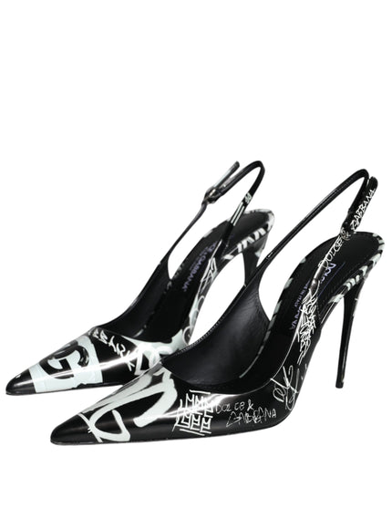 Dolce & Gabbana Logo-Plaque Slingback Pumps