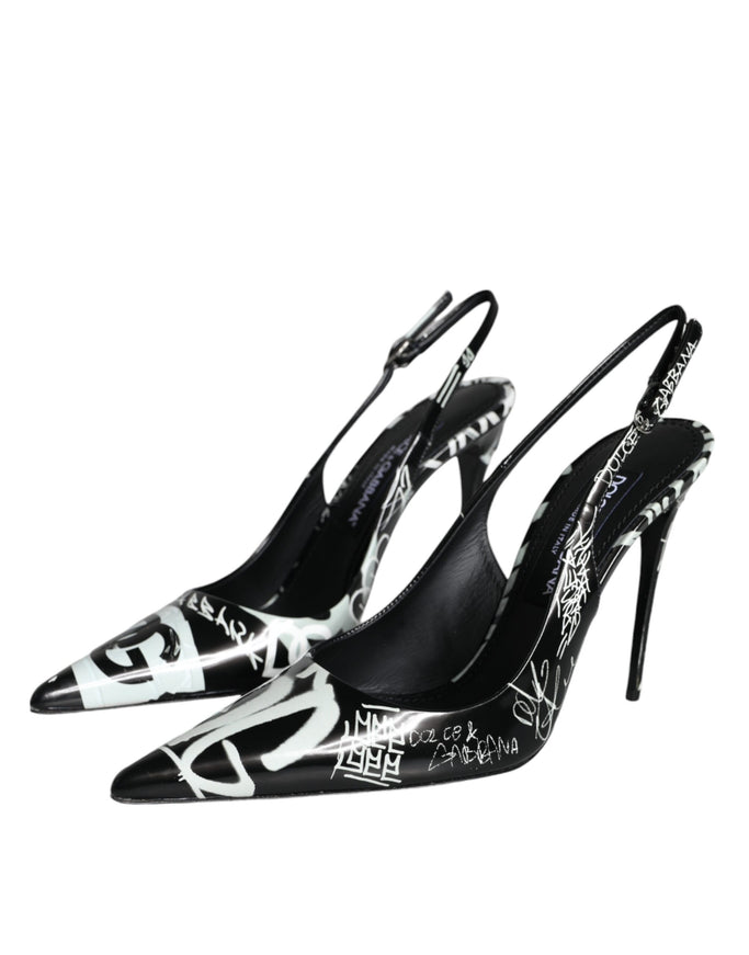 Dolce & Gabbana Logo-Plaque Slingback Pumps