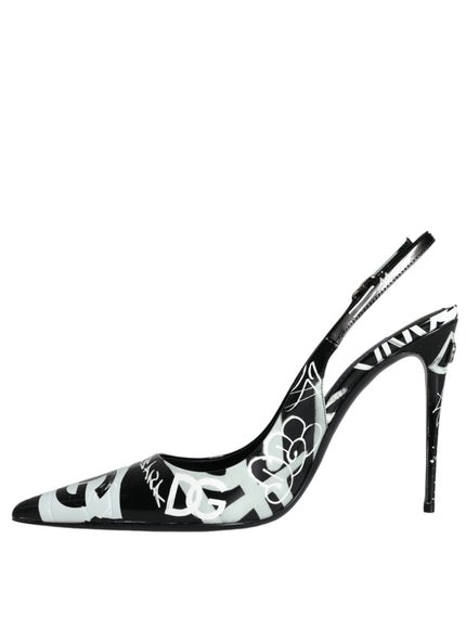 Dolce & Gabbana Logo-Plaque Slingback Pumps