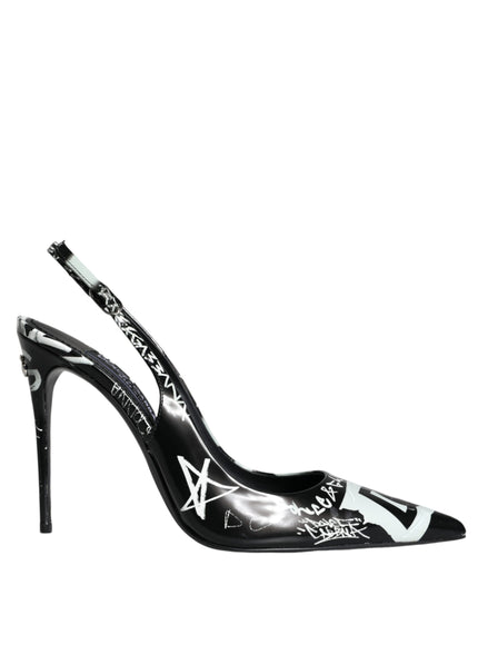 Dolce & Gabbana Logo-Plaque Slingback Pumps