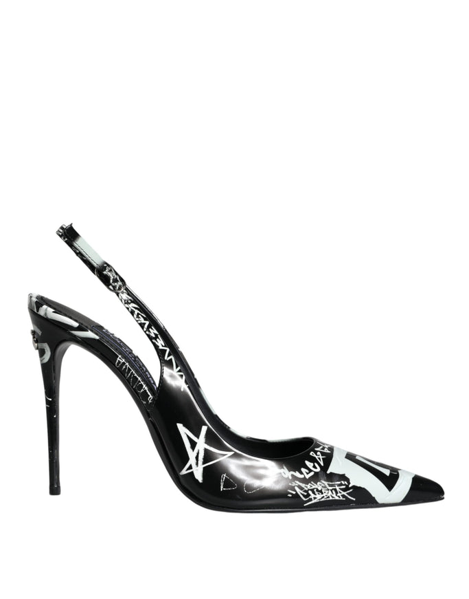 Dolce & Gabbana Logo-Plaque Slingback Pumps