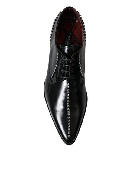 Dolce & Gabbana Crystal-Detail Leather Formal Shoes