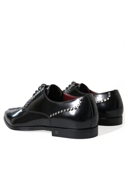 Dolce & Gabbana Crystal-Detail Leather Formal Shoes