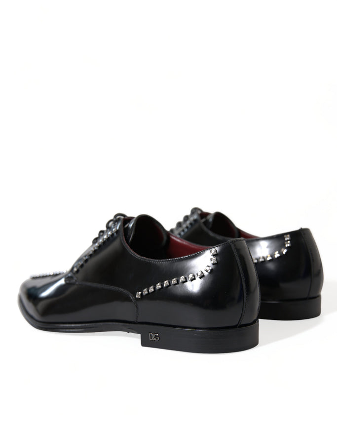 Dolce & Gabbana Crystal-Detail Leather Formal Shoes