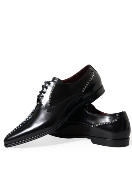 Dolce & Gabbana Crystal-Detail Leather Formal Shoes