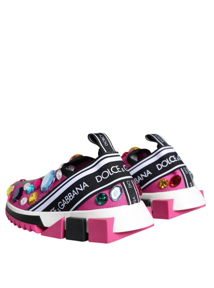 Dolce & Gabbana Women's Pink Sorrento Low Top Sneakers