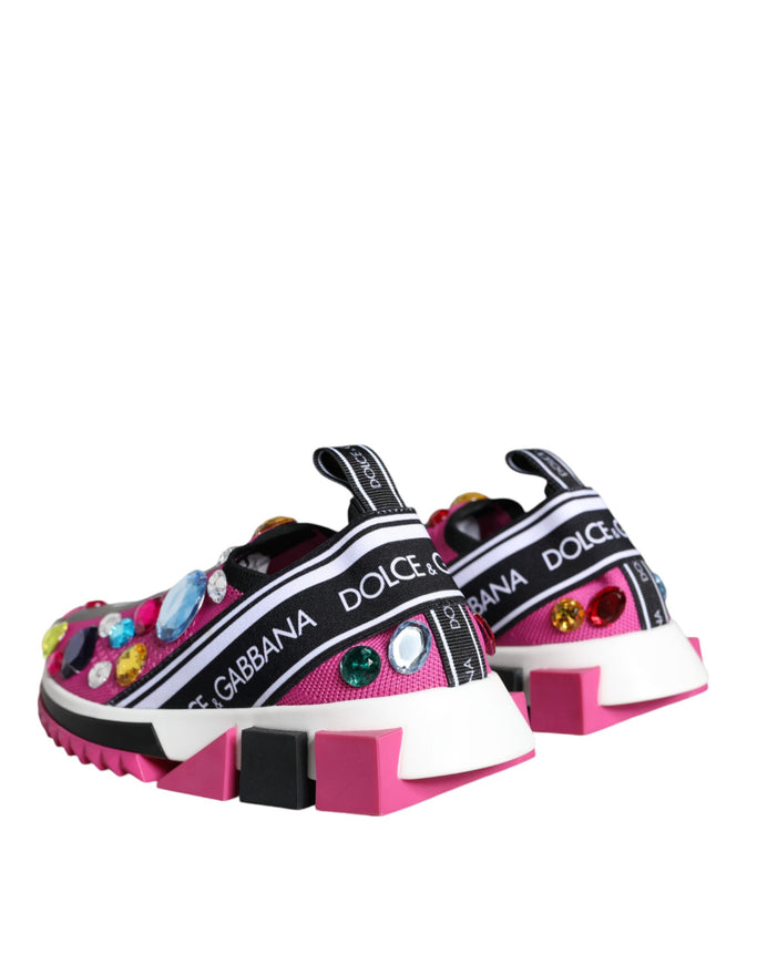 Dolce & Gabbana Women's Pink Sorrento Low Top Sneakers