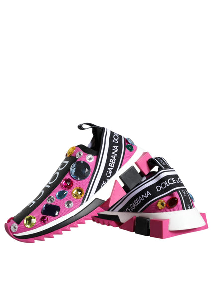 Dolce & Gabbana Women's Pink Sorrento Low Top Sneakers