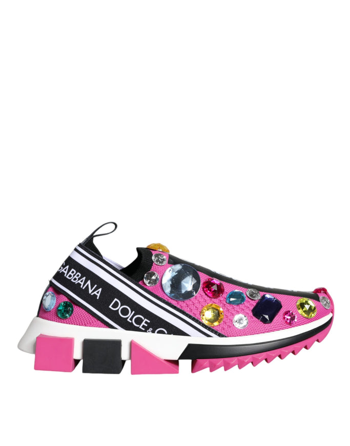 Dolce & Gabbana Women's Pink Sorrento Low Top Sneakers