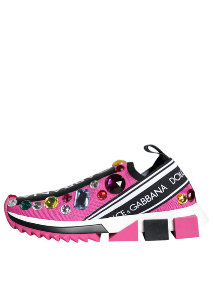 Dolce & Gabbana Women's Pink Sorrento Low Top Sneakers